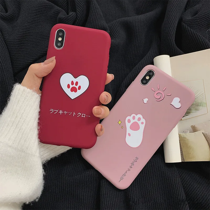 JIBAN Забавный чехол для телефона с изображением мультяшной лапы Apple Iphone XS Max X XR 6s 6