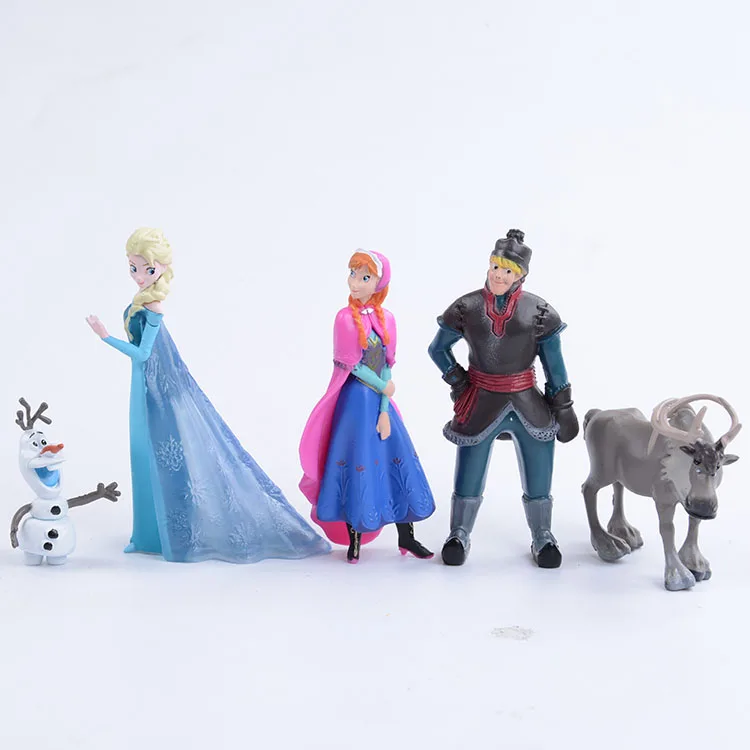 Disney Frozen Princess 5pcs/Lot 5-10cm Anna Elsa Action Figures Kristoff Sven Olaf Pvc Model Dolls Collection Birthday Gift Toys Disney Frozen Princess 5pcs/Lot 5-10cm Anna Elsa Action Figures Kristoff Sven Olaf Pvc Model Dolls Collection Birthday Gift Toys