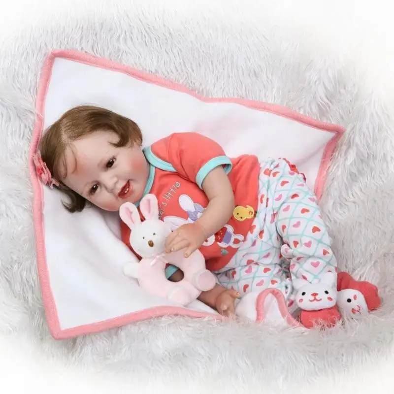 

Reborn Baby Girl Simulated Doll Soft Silicone Reborn Toddler Babies Princess Dolls Toys Photography Prop Birthday Gift