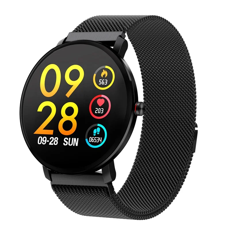 Смарт-часы SENBONO с экраном 1,3 дюйма, фитнес-трекер для мужчин, IP68 Водонепроницаемые спортивные женские Смарт-часы PK v11 K1 - Цвет: black