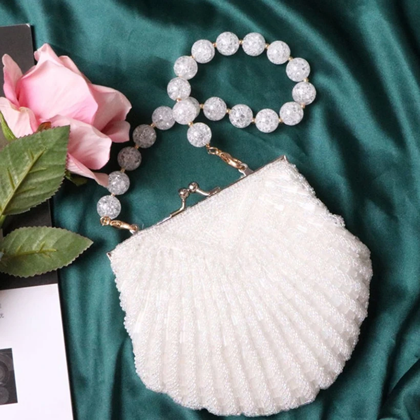 

Elegant Beaded Pearls Women Handbag Belts Brands Shoulder Strap Beads Bag Strap Belt Pearl Chain Purse Accessories Chic Bag Belt