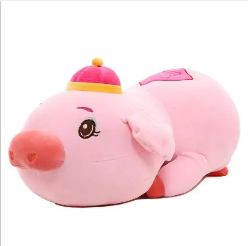 

WYZHY Creative cartoon blessing hat pig plush toy sofa bedside ornaments to send friends and children gifts 80cm
