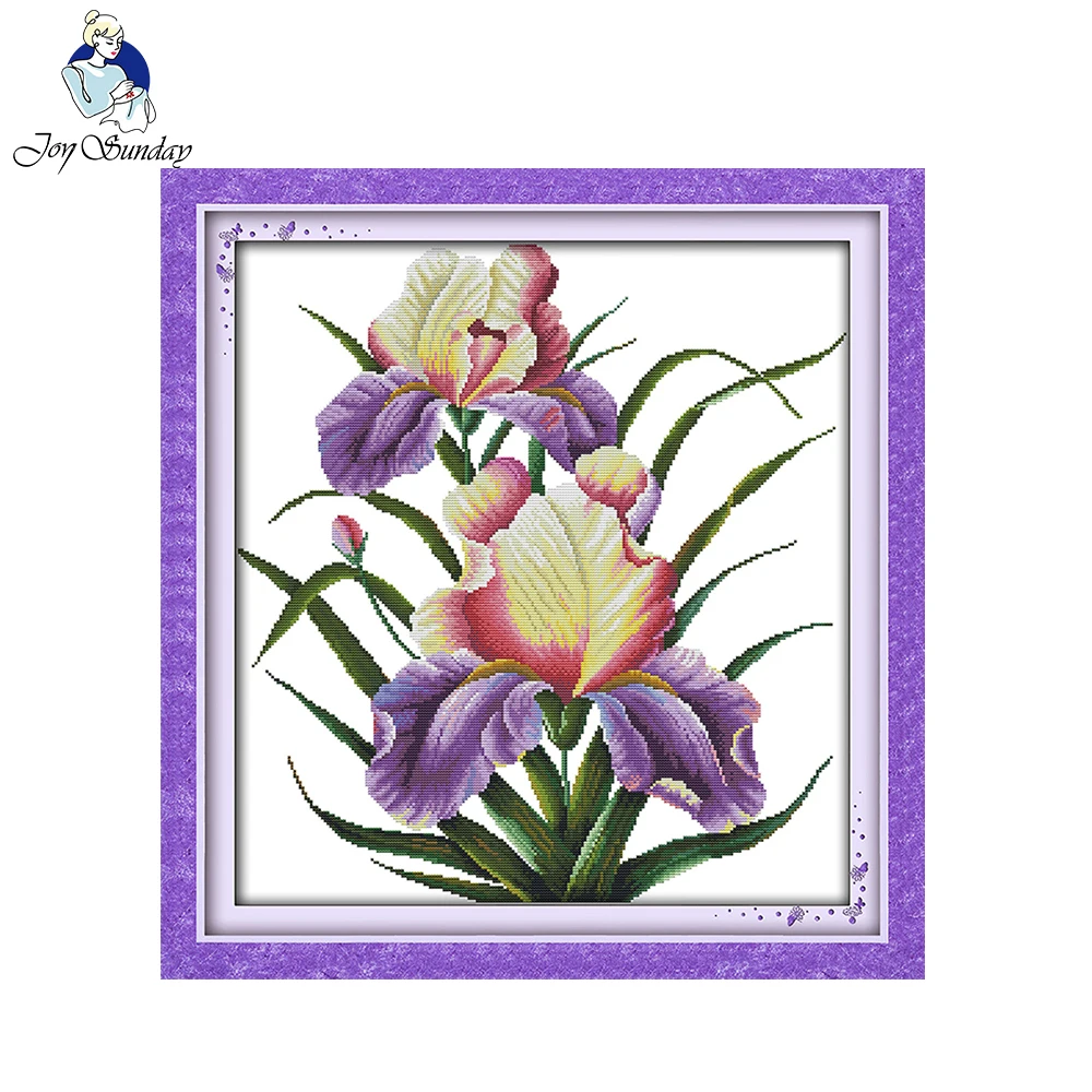 

Joy Sunday DIY Embroidery Kit Printed Remain fragrance pattern Design Handmade Needlework Cross Stitch Set Cross-Stitching Decor