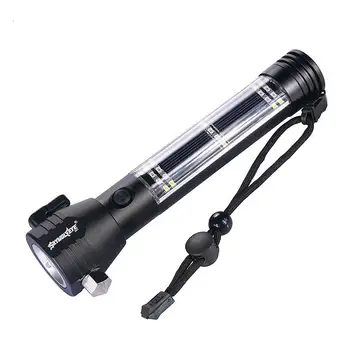 

D01 Outdoor Super Bright Light Flashlight LED SMD Red White Light Flashlight Multi-function Car Essential Safety Hammer Lighting