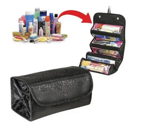  Cosmetic Storage Bags Case Roll-up Cosmetic Make Up Case Organizer Pouch Toiletry Zip Jewelry Wash 