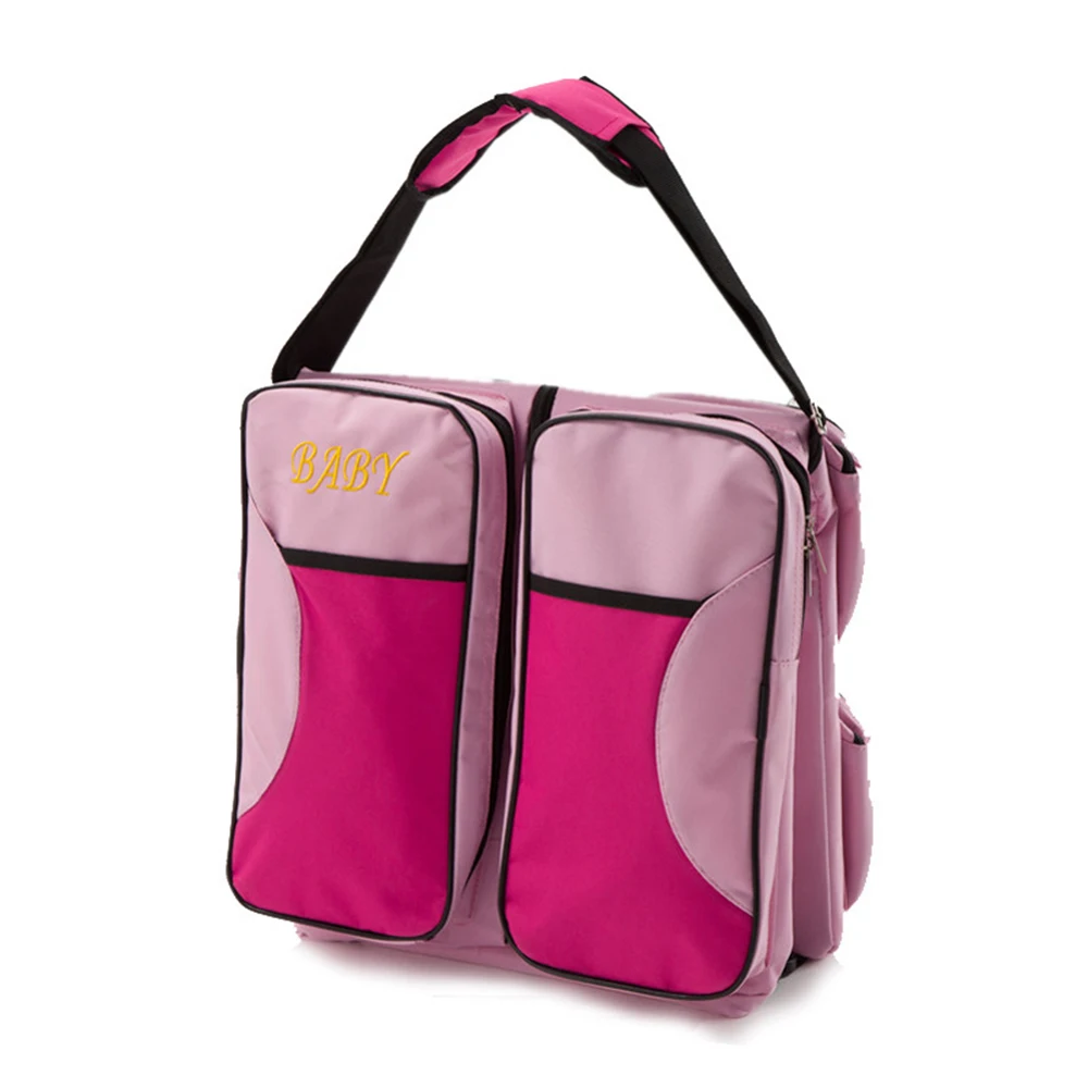Новое поступление года: многофункциональная переносная кровать-колыбель для путешествий, детская кроватка для новорожденных, Большая вместительная сумка для мам, детская кроватка - Цвет: Pink