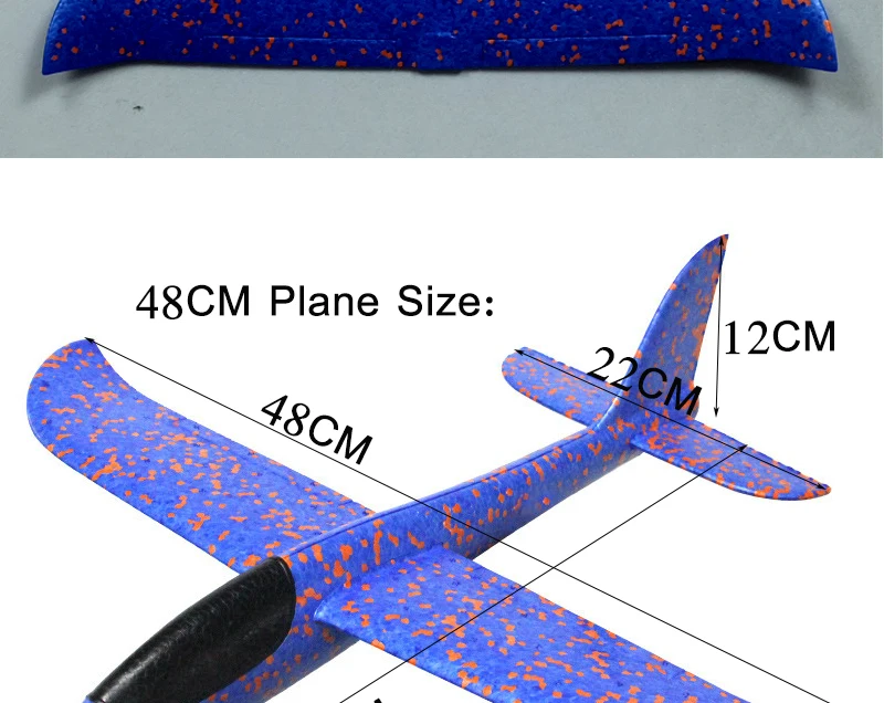 34/48 см ручной бросок Летающий планер игрушки-самолеты для детей Пена Самолет Модель наполнители Летающий планер игры