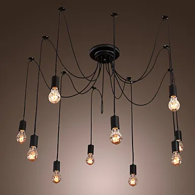 

60W E26/E27 Chandeliers Vintage Design Bulbs Included Living 10 Lights, For Game Room,Bathroom, Living Room,110V~220V