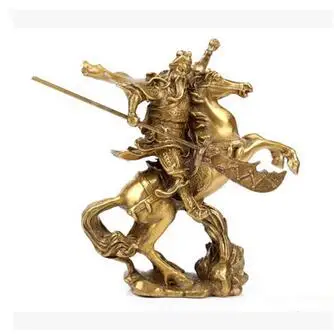 

A bronze statue of Guan Gong Buddha Home Furnishing jewelry ornaments pure talisman lucky gift decoration decoration christmas