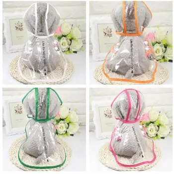

Fashion Pet Clothes Dog Raincoat Transparent Rain Coat Waterproof Pets Raincoats Small Dogs Clothing XS-2XL
