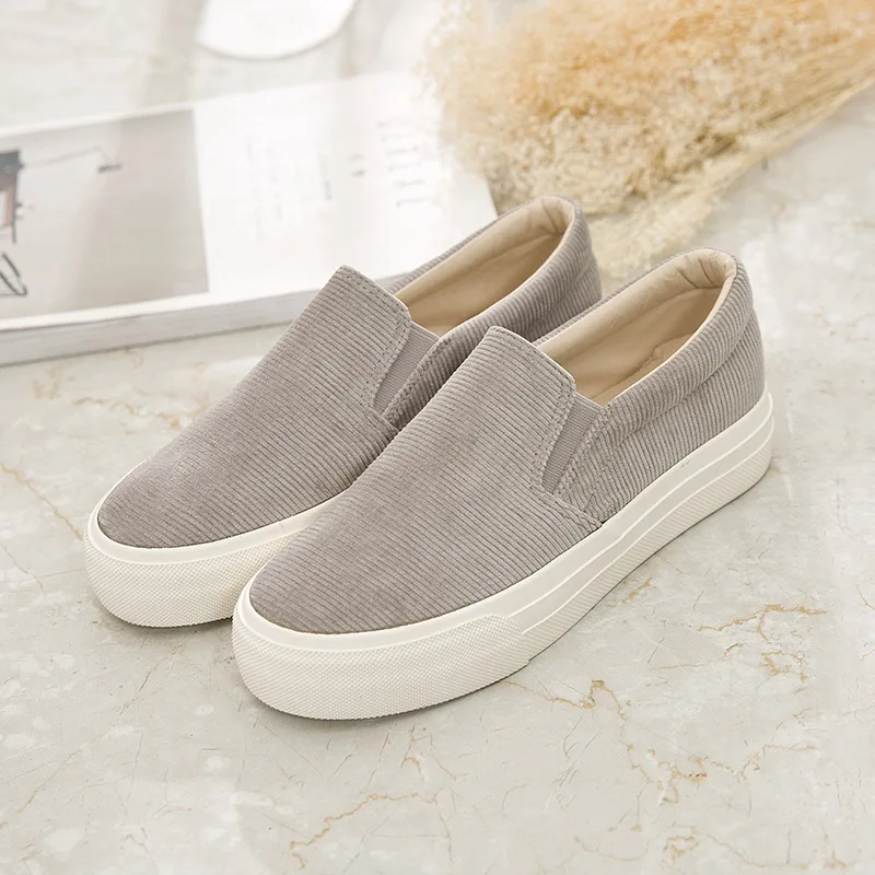 

MFU22 Walking shoes thick canvas shoes student Korean walking shoes