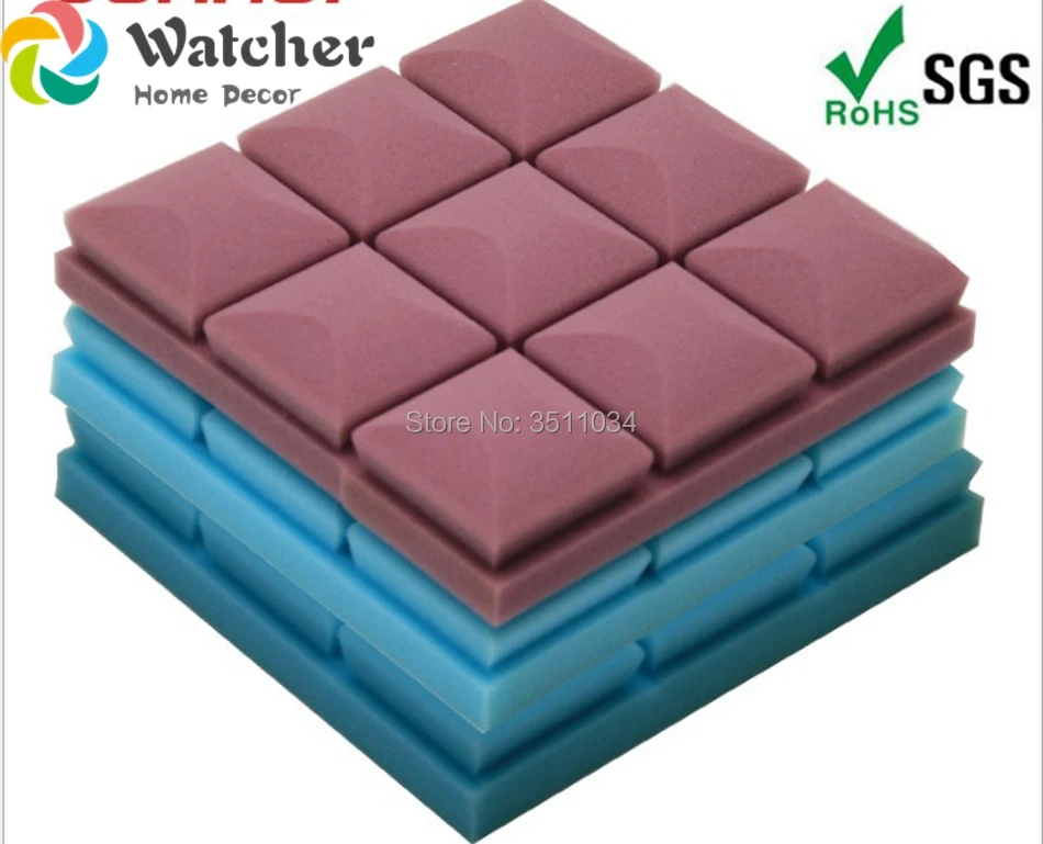 Beste 8 stukken Geluidsisolatie Akoestische Geluid Behandeling Studio Room Absorptie Wedge Tegels Studio Geluiddichte Schuim Spons