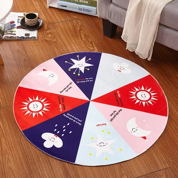 

Round Carpet Mat For Living Room Sofa Decor Chair Cushion Pad Children Room Play Carpet Cartoon Floor Rugs 3 Sizes Cute Bath Mat