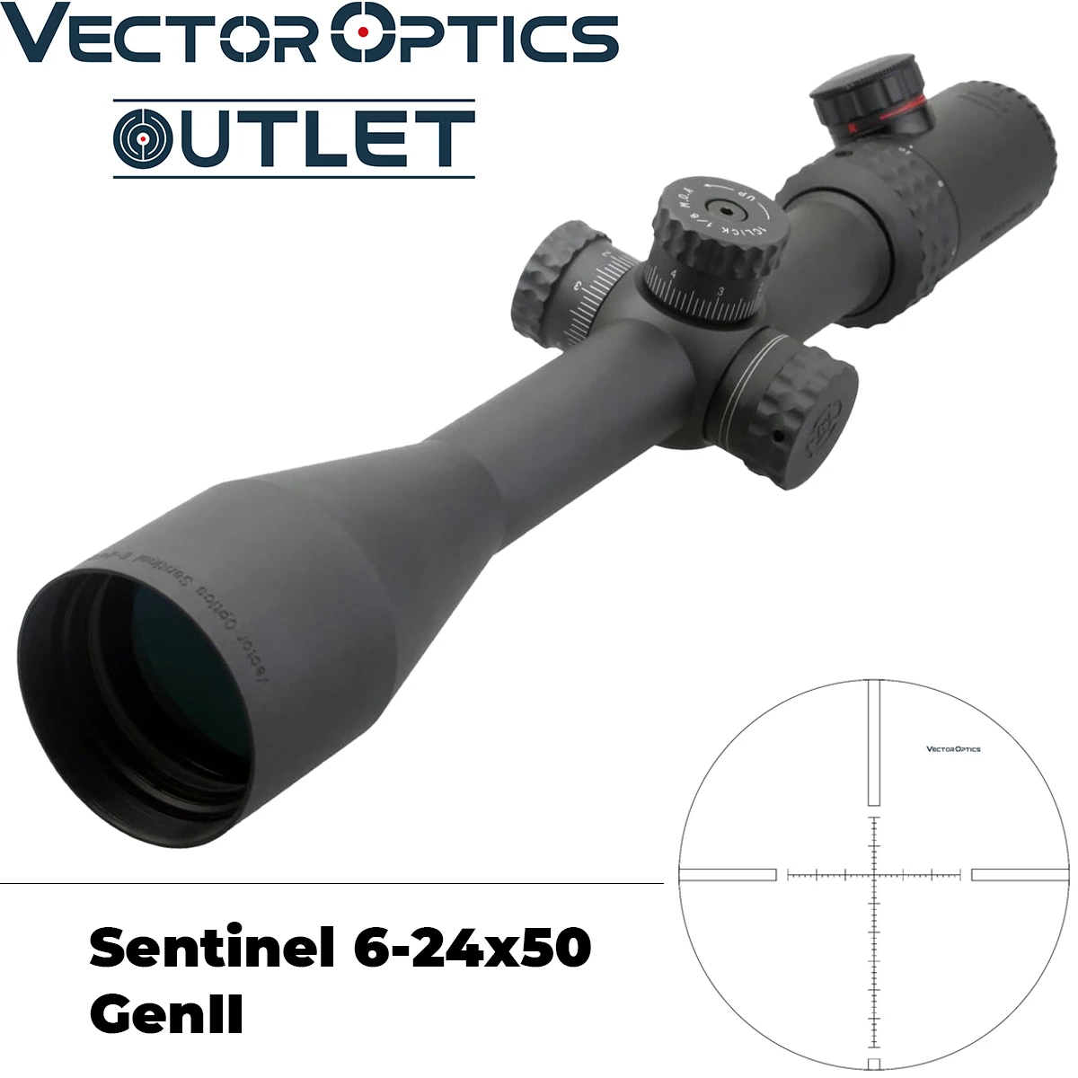 

Vector Optics Sentinel 6-24x50 MOA Riflescope Illumination Tactical Target Shooting Tested on Real Firearms Airgun Shock Proof