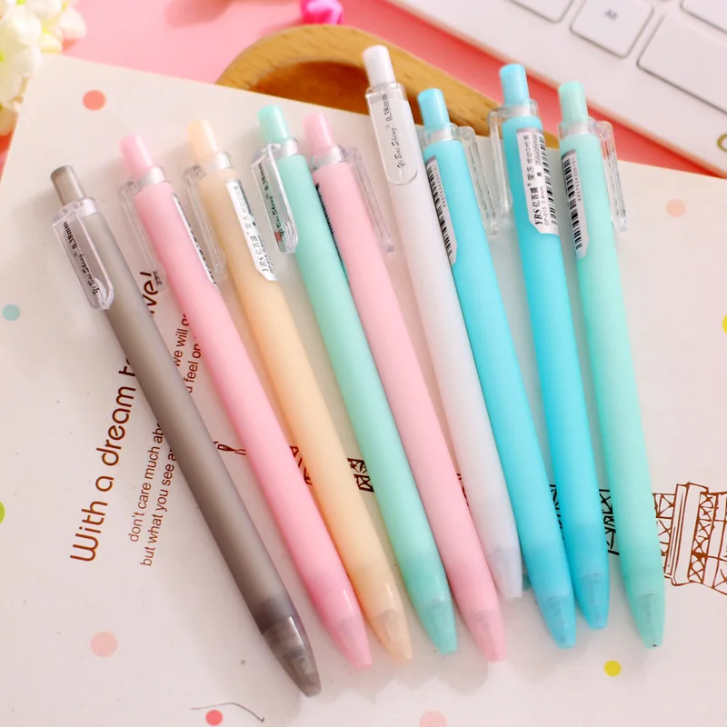 

0.38mm Black Ink Ballpoint Pen Gel Pen Lovely Colorful Candy Color Press Gel Pen Neutral Pen Office School Stationery