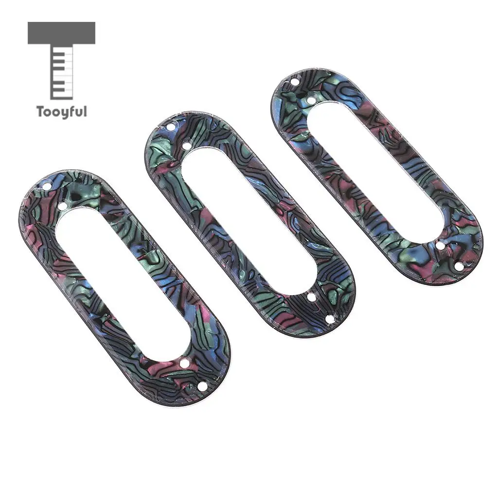 Tooyful 3 Pieces Guitar Single Coil Pickup Mounting Ring for Electric Guitar Parts Accessories