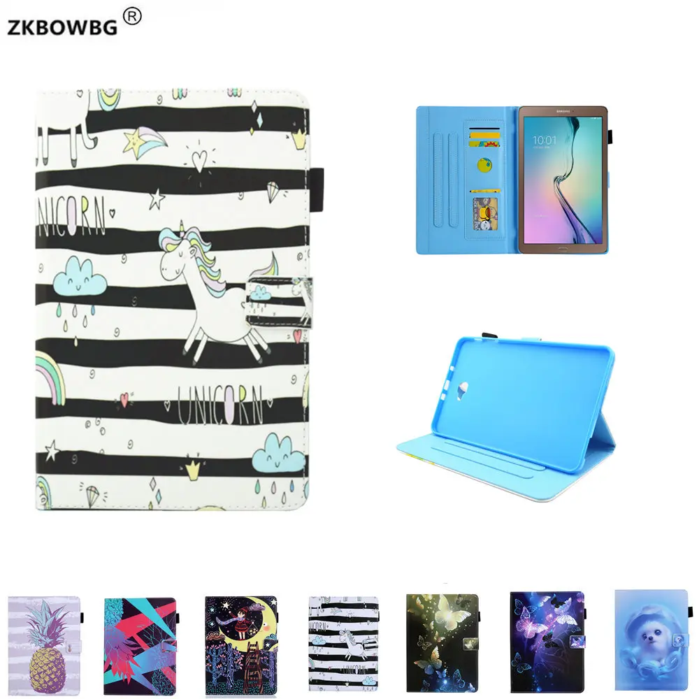 

Flip Stand PU Leather TPU Cute Cover Case for Samsung Galaxy Tab A A6 10.1 2016 T585 T580 T585C SM-T580 Sleeve Pouch Bag Cases