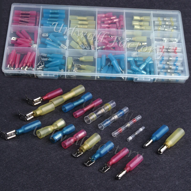160PCS Heat Shrink Solder Sleeves 6 Sizes Assorted Terminator Insulated