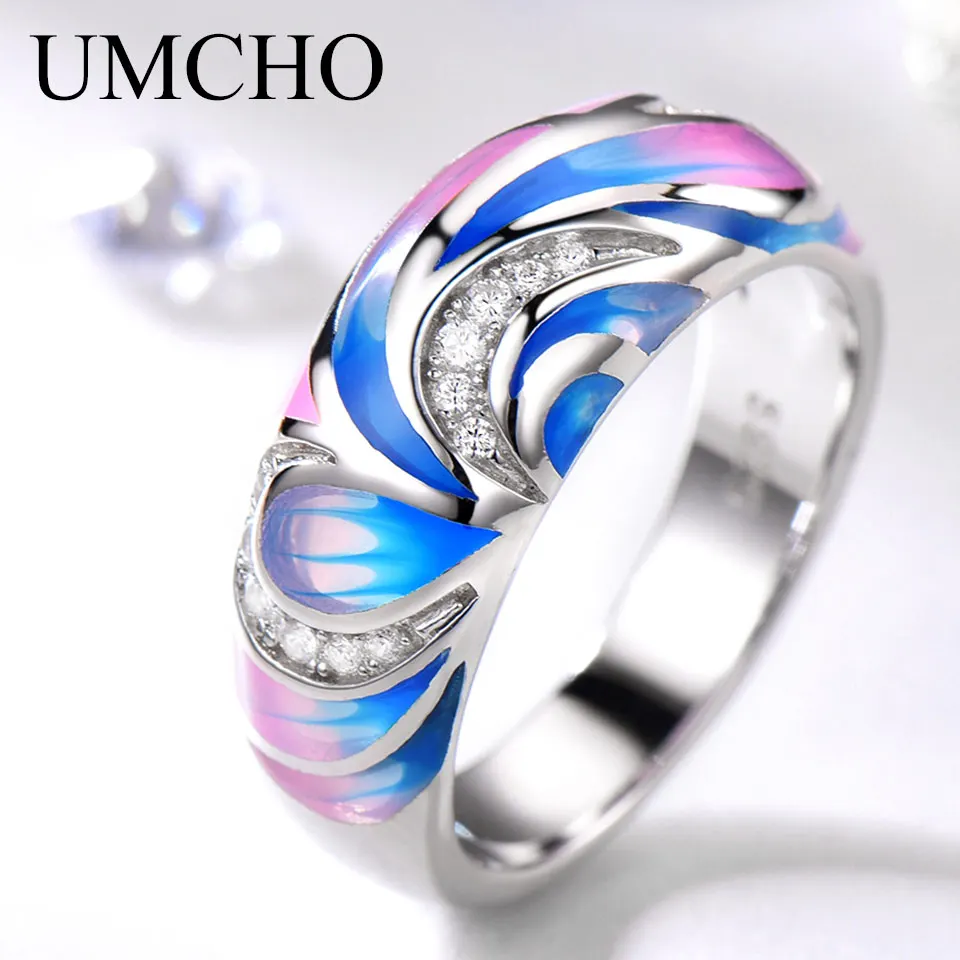 UMCHO 925 Sterling Silver Rings for Women Flower Party Fashion Jewelry