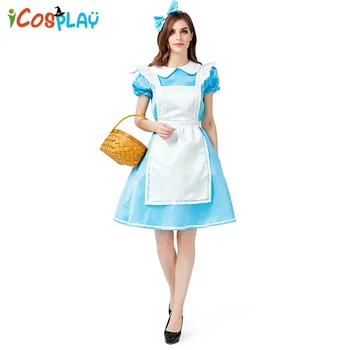 

2019 new Renaissance costume Halloween cosplay parent-child costume European colonial pastoral suit Adult maid costume party