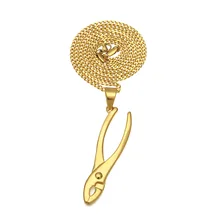 MCSAYS Hip Hop Jewelry Clamp Pendant Cuban Chain Tool Necklace For Biker Men/Women Gift 3GM
