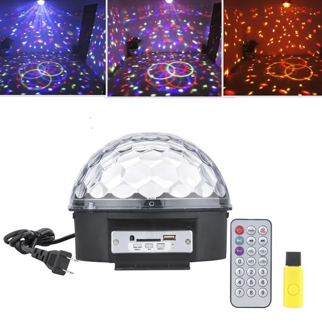 Effet Disque Laser 6 Rgb Mp3 Disco Spot Mini Led Fête Magique Dj Club Lumière De Projecteur Usb Couleurs Lampe Scène Avec Musique Cristal Boule hdQrts
