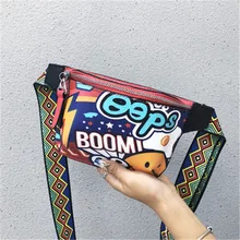 MCJH& JMT поясная сумка, женская сумка с индивидуальным ремнем, Сумки из искусственной кожи с граффити на груди, сумка с цветным ремнем на плечо, поясная сумка