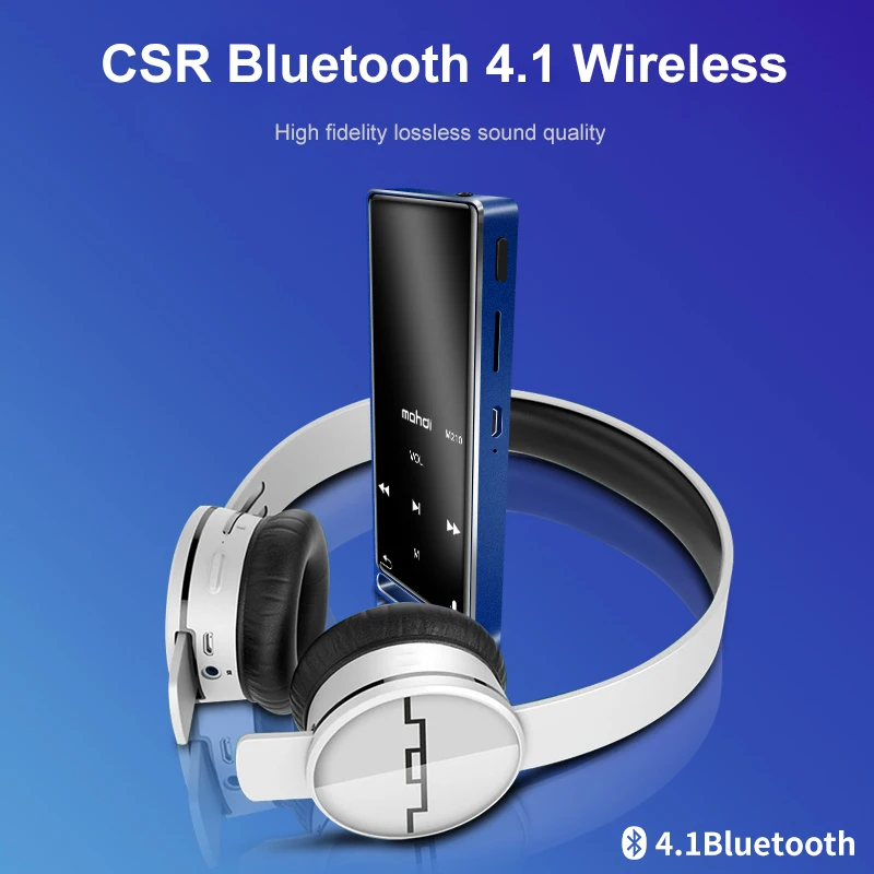 Mahdi M210 Mp3 плеер Bluetooth с сенсорным экраном 1,8 дюймов портативный спортивный USB HD HIFI музыкальный плеер 16 Гб Поддержка tf-карты ультратонкий