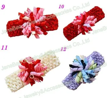 

free shipping 100pcs korker headbands to mix hundreds of color korker headbands colorful