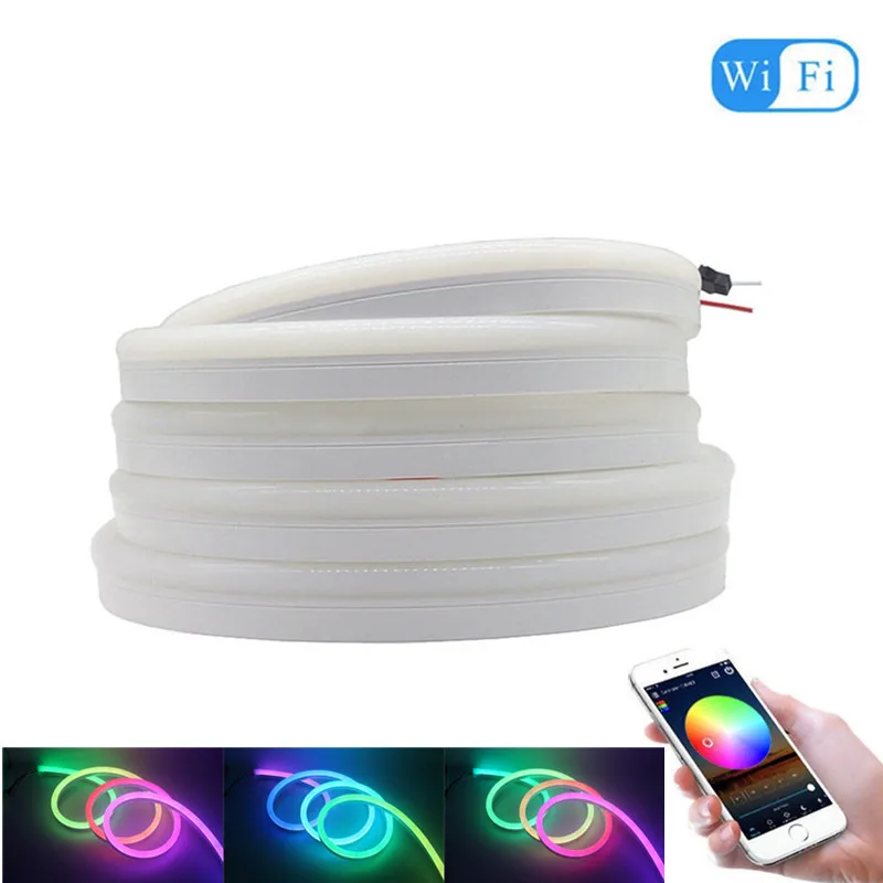 

DC12V Waterproof Addressable Pixel Neon Marquee WS2811 5m Fantasy Color Adjustable Lighting Mode Outline Decoration Light Strip