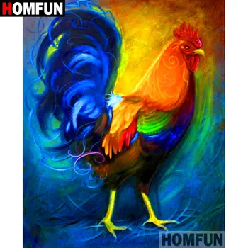 

HOMFUN Full Square/Round Drill 5D DIY Diamond Painting "Animal cock" Embroidery Cross Stitch 5D Home Decor Gift A09255