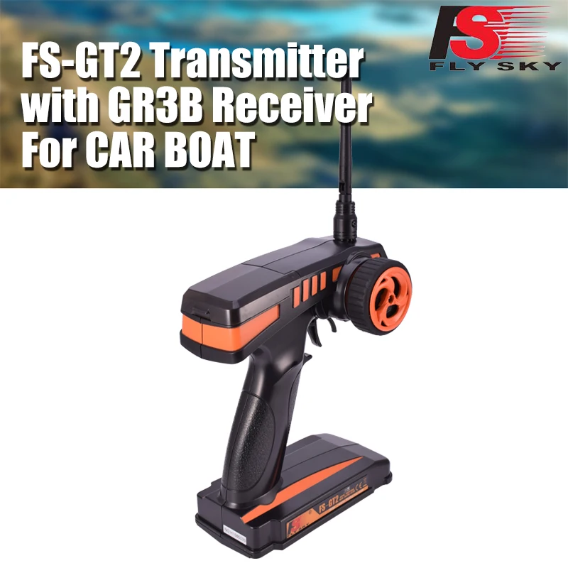 Оригинальный FlySky GT2 FS-GT2 2 4 GHz 2-х канальный передатчик пульта дистанционного