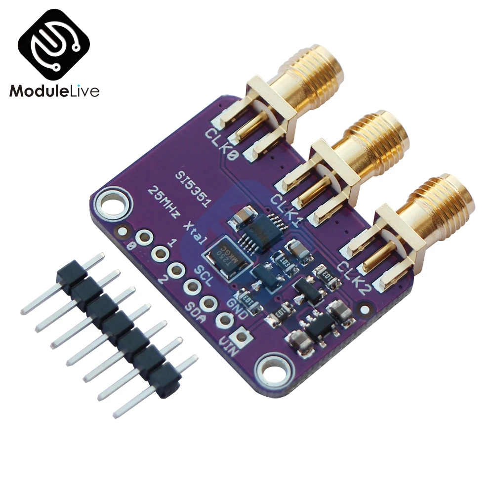 Настольная плата для генератора часов Si5351A Si5351 I2C 3 5 в постоянного тока Модульная