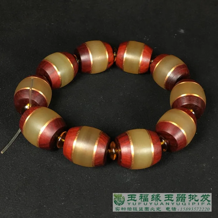 

Tibet GOLD BRACELET HANDMADE natural yak yak horn hand String Bracelet