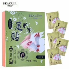 BEACUIR 100 пластыри Детокс пластырь для ног бамбуковая уксусная прокладка наборы растений Quintessence улучшает сон красота пластырь для похудания массаж ног