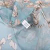 [BYSIFA] 100% Silk Chiffon Scarf Female Brand Leaves Design Grey Khaki Long Scarves Beach Shawls Fall Winter Women Neck Scarves 6