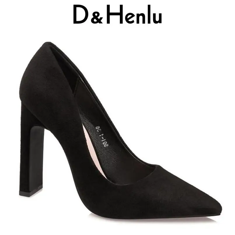 {D&Henlu} Thick Heels Suede Women Shoes Woman High Heel Square Heel For Women Pointed Toe Pumps 2018 Ladies Party Shoes Pumps цена {D&Henlu} Thick Heels Suede Women Shoes Woman High Heel Square Heel For Women Pointed Toe Pumps 2018 Ladies Party Shoes Pumps цены онлайн