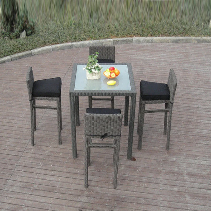 5 Pcs Bingkai Logam Bistro Kolam Renang Bar Set Resin Rotan Patio Furniture Patio Furniture Wicker Patio Furniturewicker Patio Aliexpress