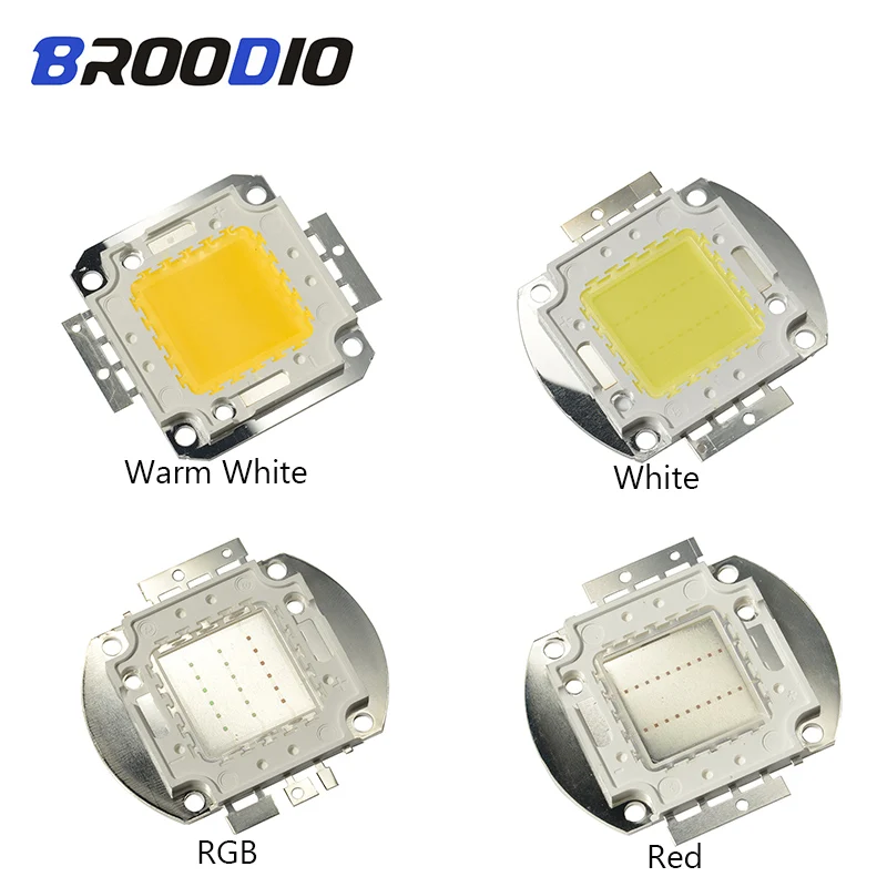 

LED COB Lighting Bulb High Power Chip 20W30W50W100W Lamp Warm White Deep Red Green Blue RGB Full Specturm Flood Light Matrix DIY