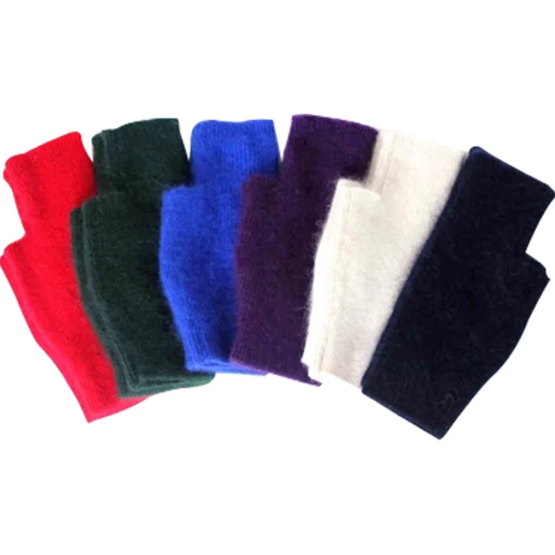 

Autumn Winter Warm Cashmere Gloves Half Finger DIY Lotus Yarns