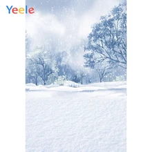 Yeele White Snow Photographic Backgrounds Scenery Portrait Christmas Winter Frozen Photography Backdrops For The Photo Studio kate winter backdrops photography ice snow tree scenery photo shoot white forest world backdrops for photo studio