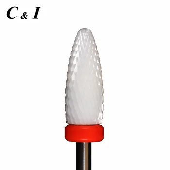 

For Left Handed Use Ceramic Flame Bit Grit Fine Great Partner with Nail Drill Machine