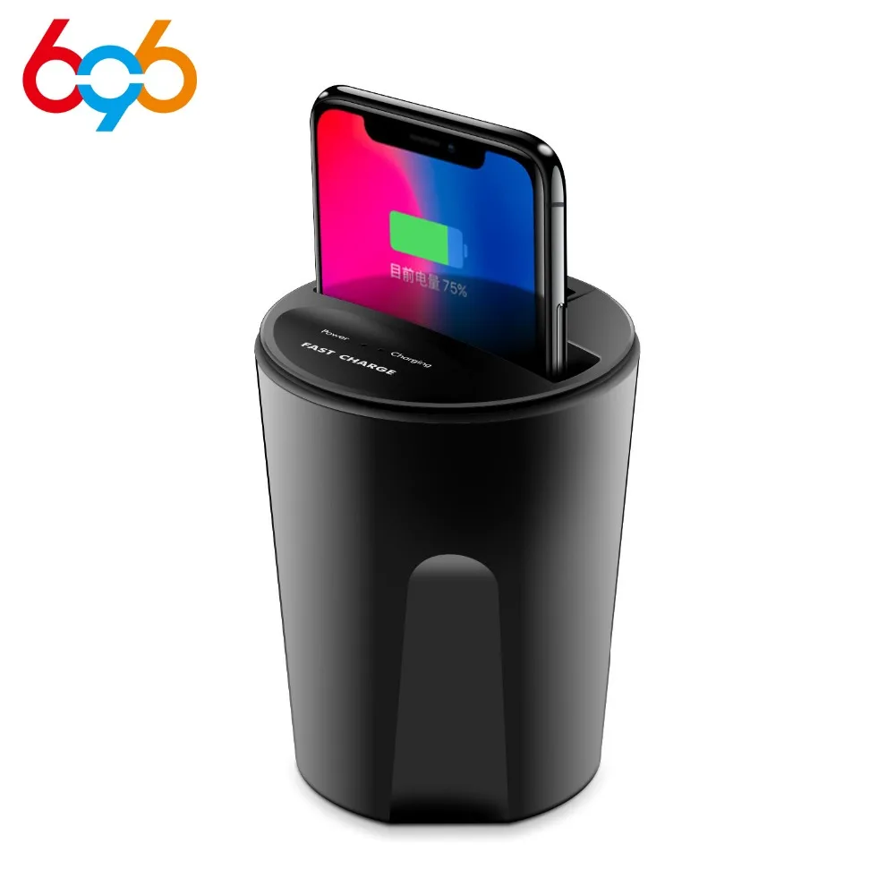 

696 CN9 Qi Wireless Charger Cup Socket Quick Charge 3.0 Fast Charging QC3.0 Charge Stand/Holder For iphone XS MAX/X for Samsung