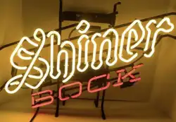 Shiner Bock СТЕКЛО Неоновый свет знак пивной бар