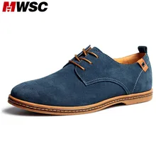 MWSC Fashion Round Toe Soft Suede Leather Men Casual Shoes Breathable Man Leather Shoes Designer Brand Men Plus 48 Size Shoes