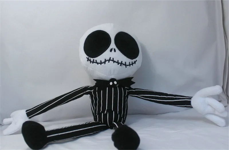 The Nightmare Before Christmas Jack Skeleton Plush Toys New 35cm Movie Cartoon Horror Halloween Jack Soft Stuffed Dolls Gift  (5)