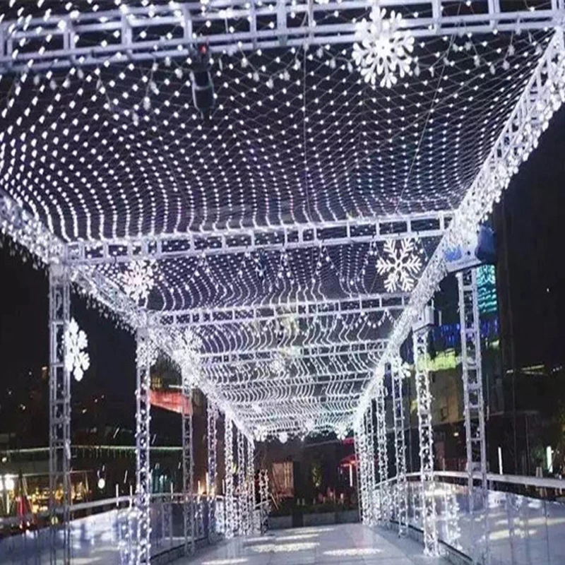 

220V EU Plug 2*2m 210 LEDs 8 Displays led net lights novelty outdoor lighting christmas Wedding Holiday/Party Decoration