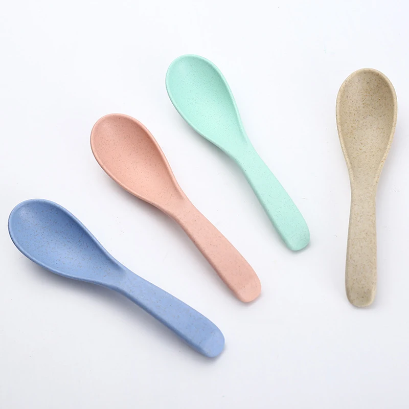 

Wheat Straws Long Handle Meal Dinner Scoop Ladle Soup Spoon Dinnerware Wheat Straw Eco-Friendly Spoons Kitchen Supplies