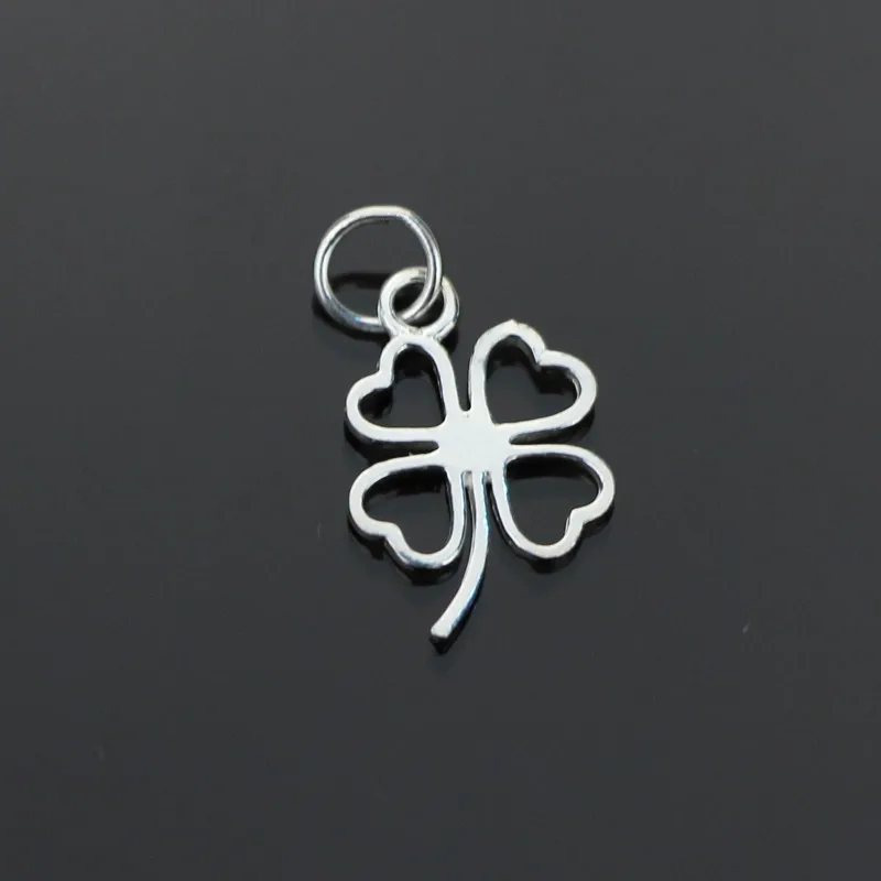 

2015 New Genuine 925 Sterling Silver Lucky Clover Design Pattern Charms Pendant SP0007