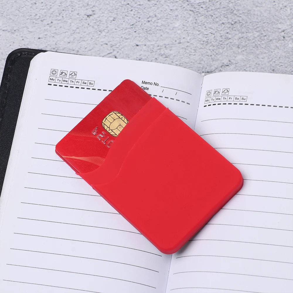 Hot Sale Phone Card Holder Silicone Mobile Phone Back Card Holder Elastic Wallet Stick On Adhesive Cash ID Soft